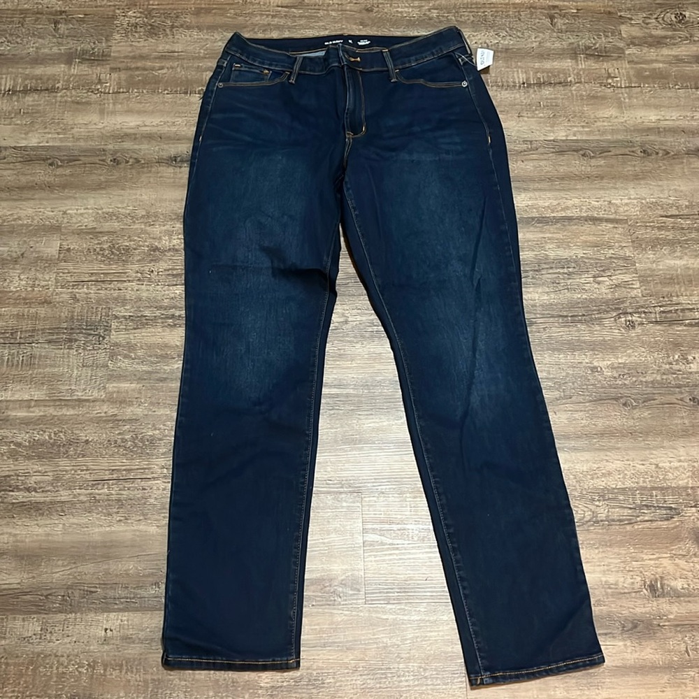 NWT Old Navy Power Slim Straight Jeans- Size 14 Tall